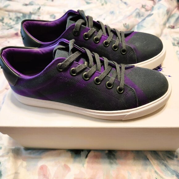 Burberry Purple & Green Check Canvas Sneakers – Size 39 (EU) - Picture 2 of 5